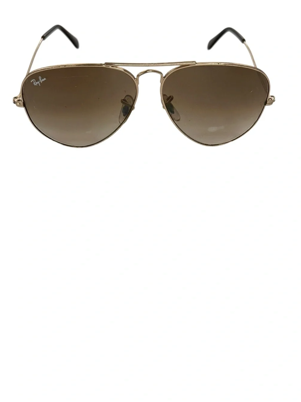 Ray Ban Gold Frame Aviator Sunglasses with Brown Lenses RB 58 14